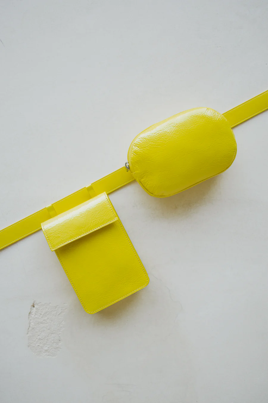 Belt Bag: Belt XL Limon Stone + Oval Belt Limon Stone + Rectangle Limon Stone