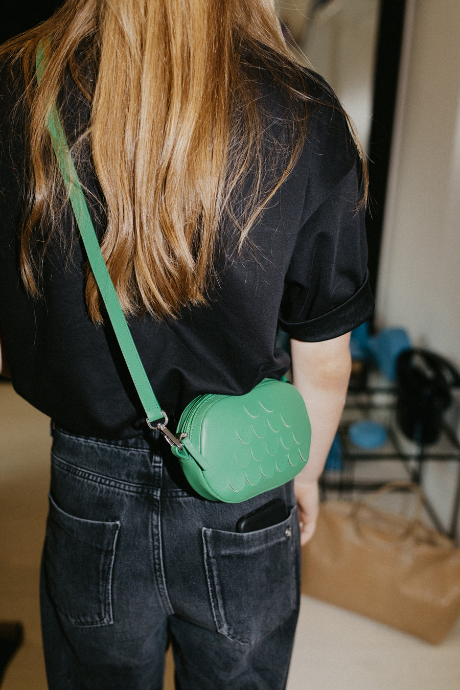 Mini-sac ovale | Grass Pure