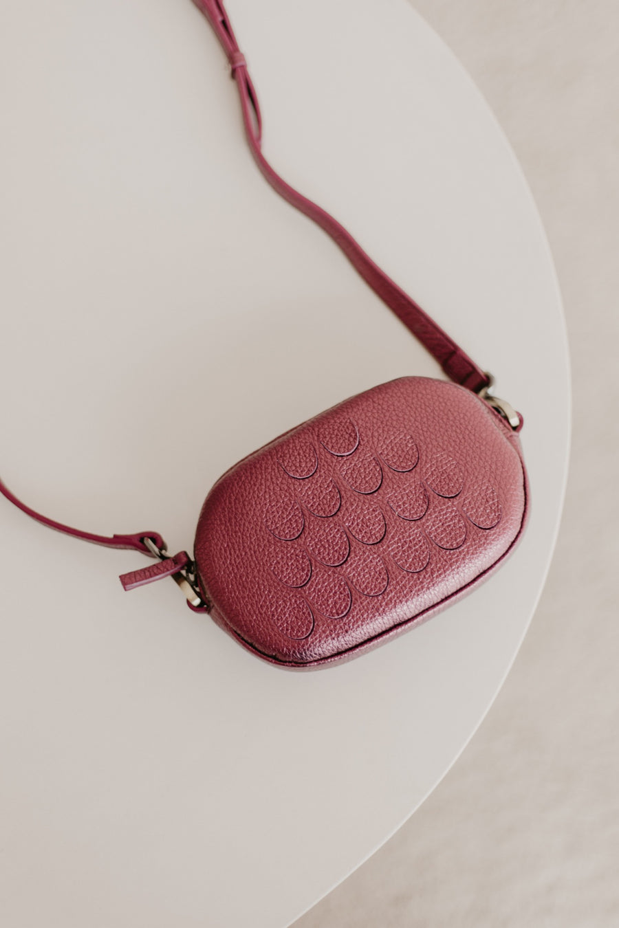 Mini-sac ovale - Burgundy Shimmer