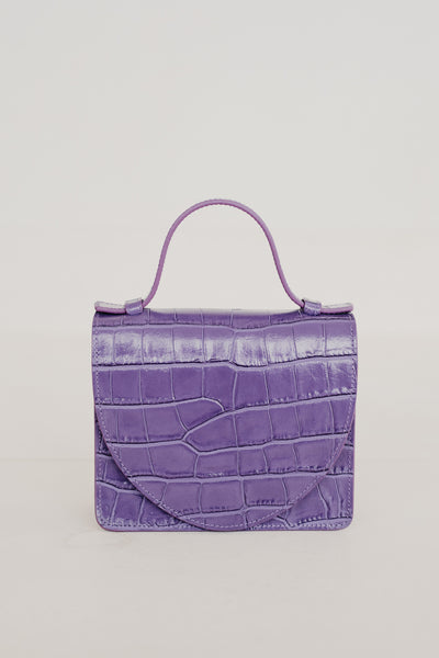Micro Briefcase | Lavender Croco