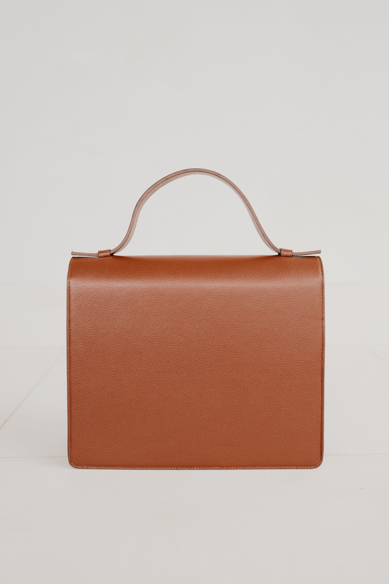 Mini Briefcase | Dark Cognac Structured
