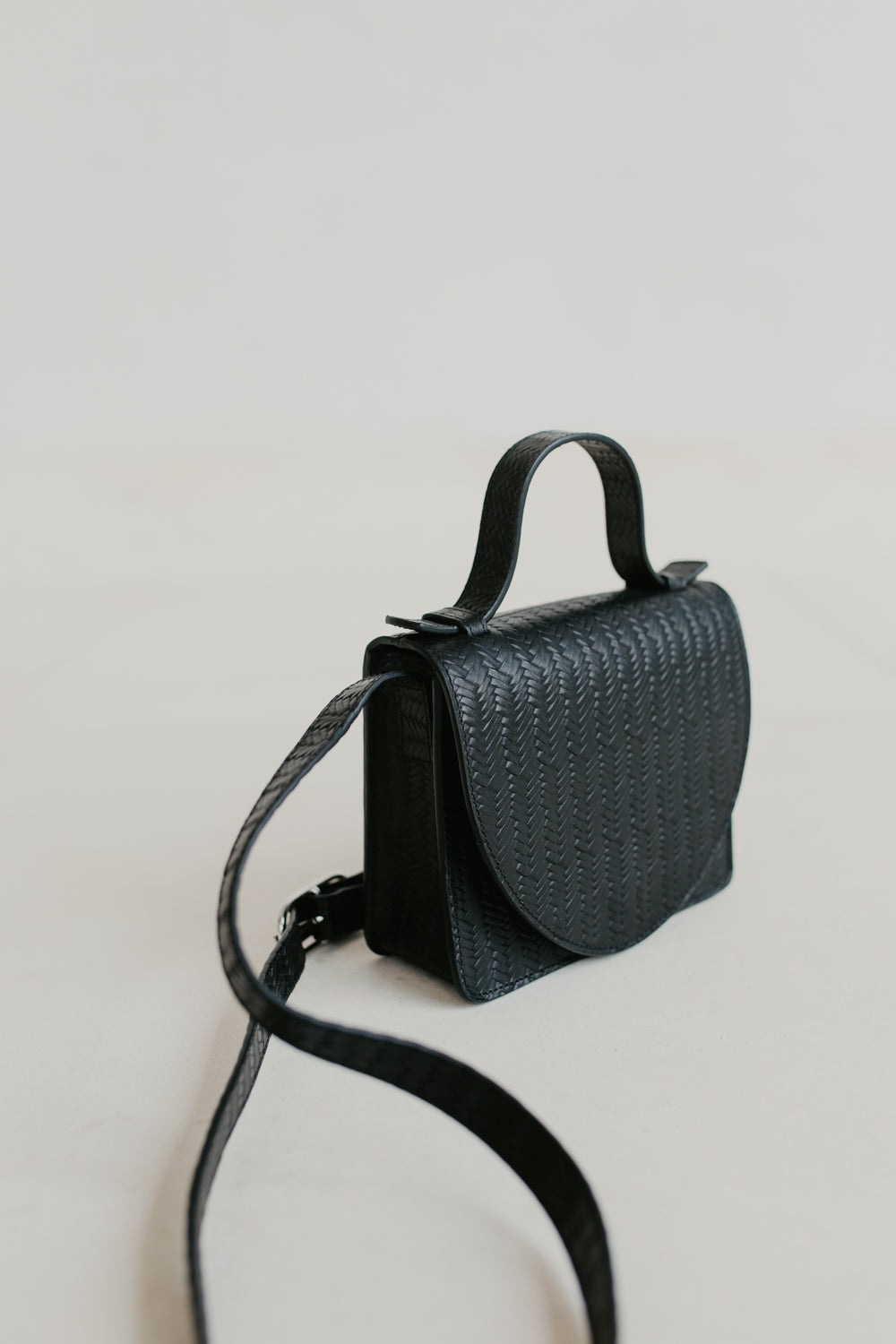 Micro Briefcase | Black Woven