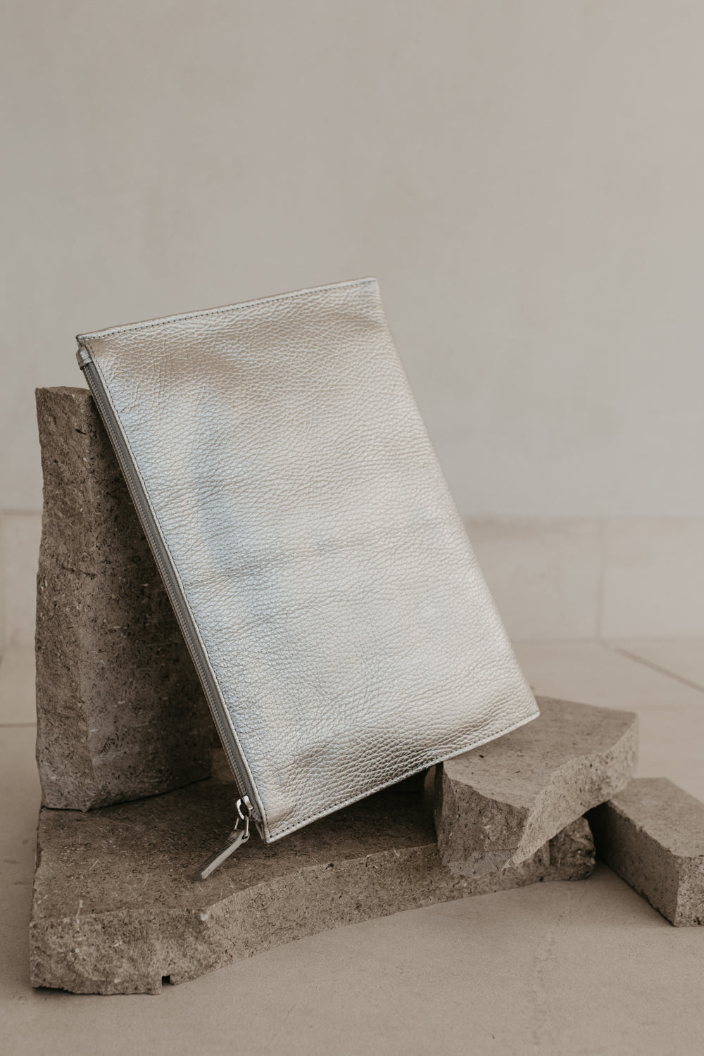 Bridal Collection | Zip Clutch Silver