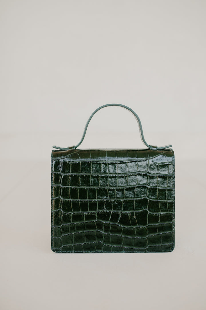 Mini Briefcase | Forest Croco