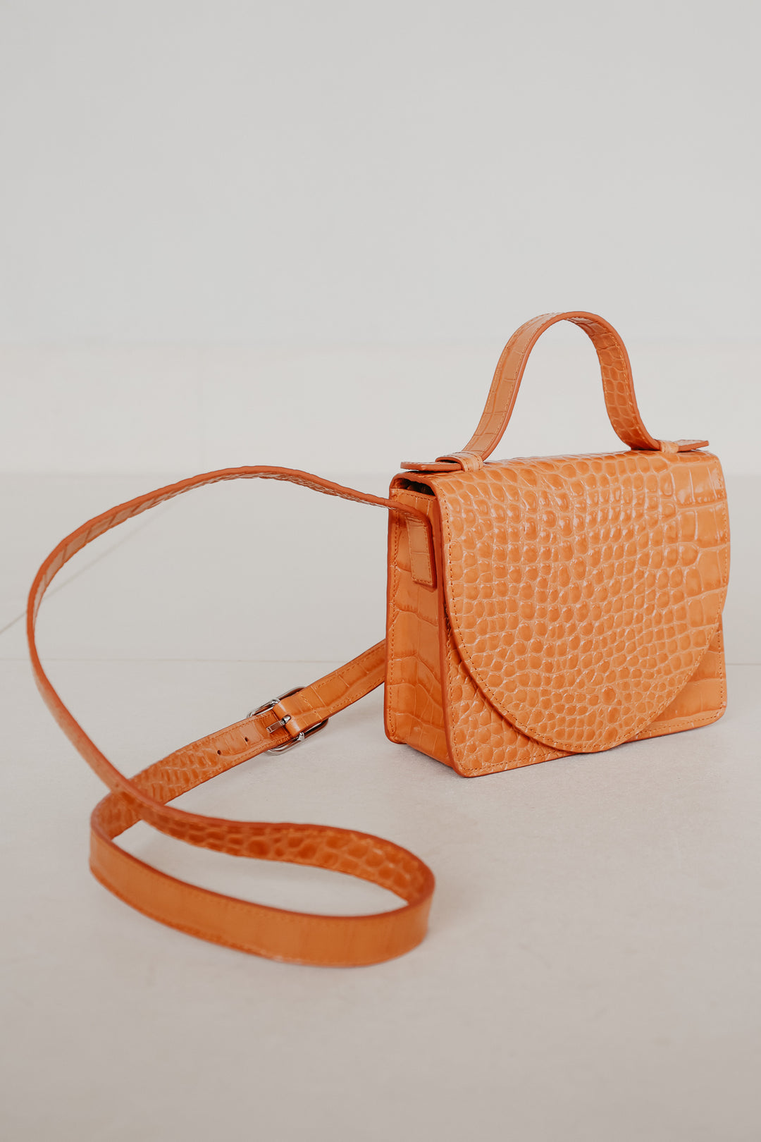 Micro Briefcase | Orange Croco