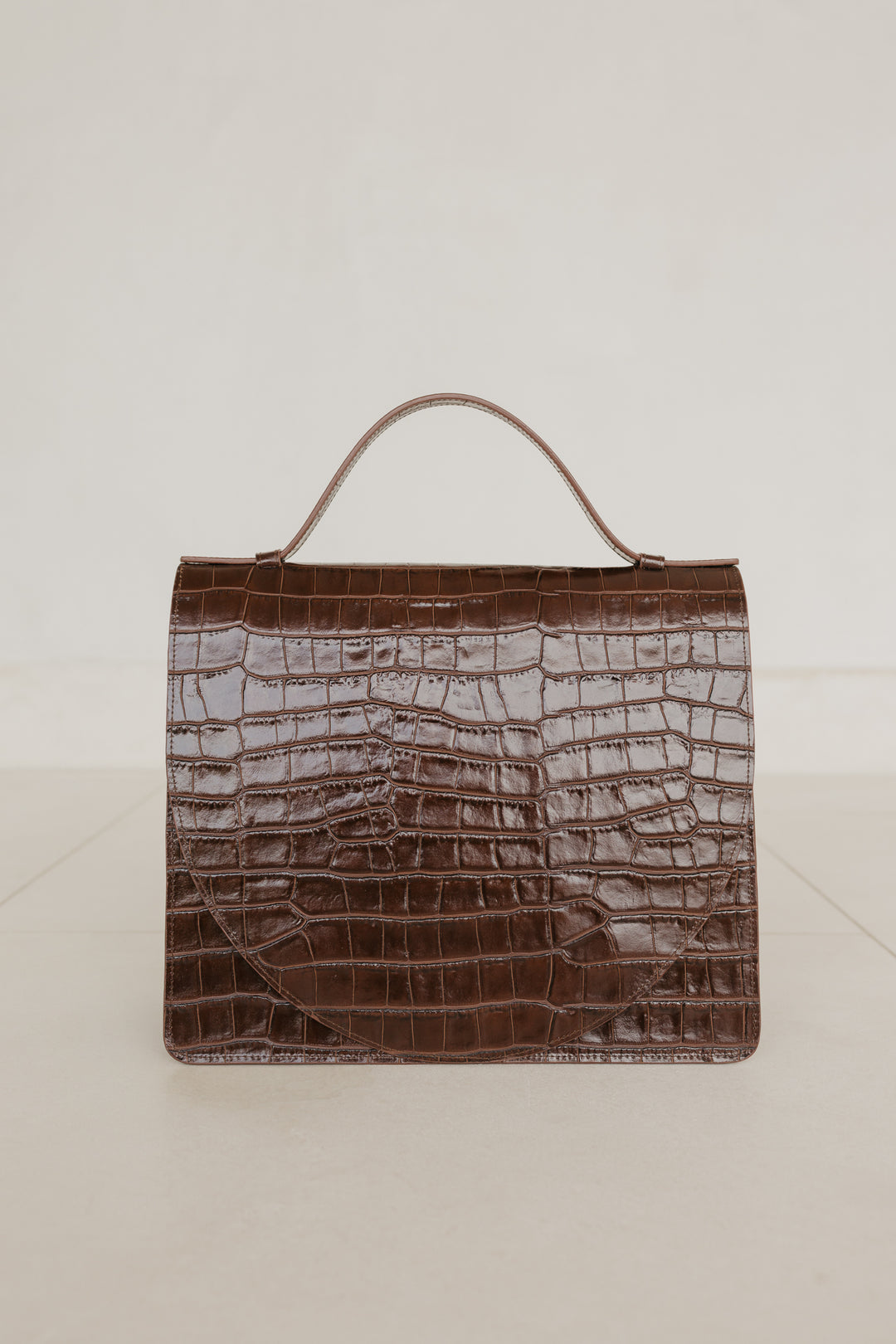Midi Briefcase 2.0 | Chocolate Croco