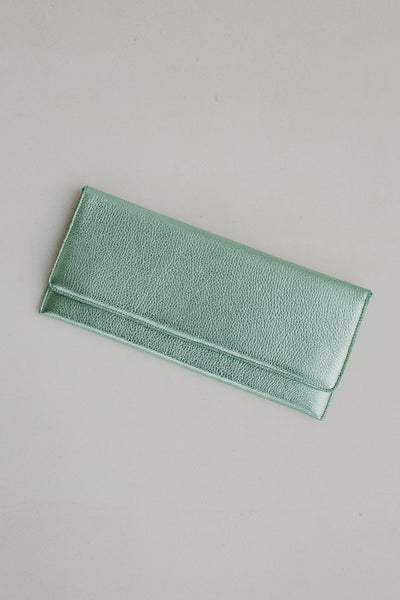 Bridal Collection | Folded Clutch Green Shimmer