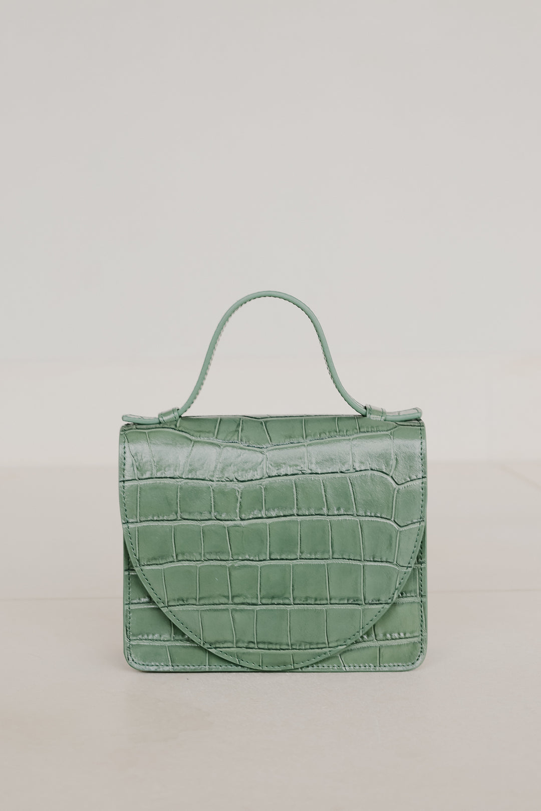 Micro Briefcase | Olive Croco