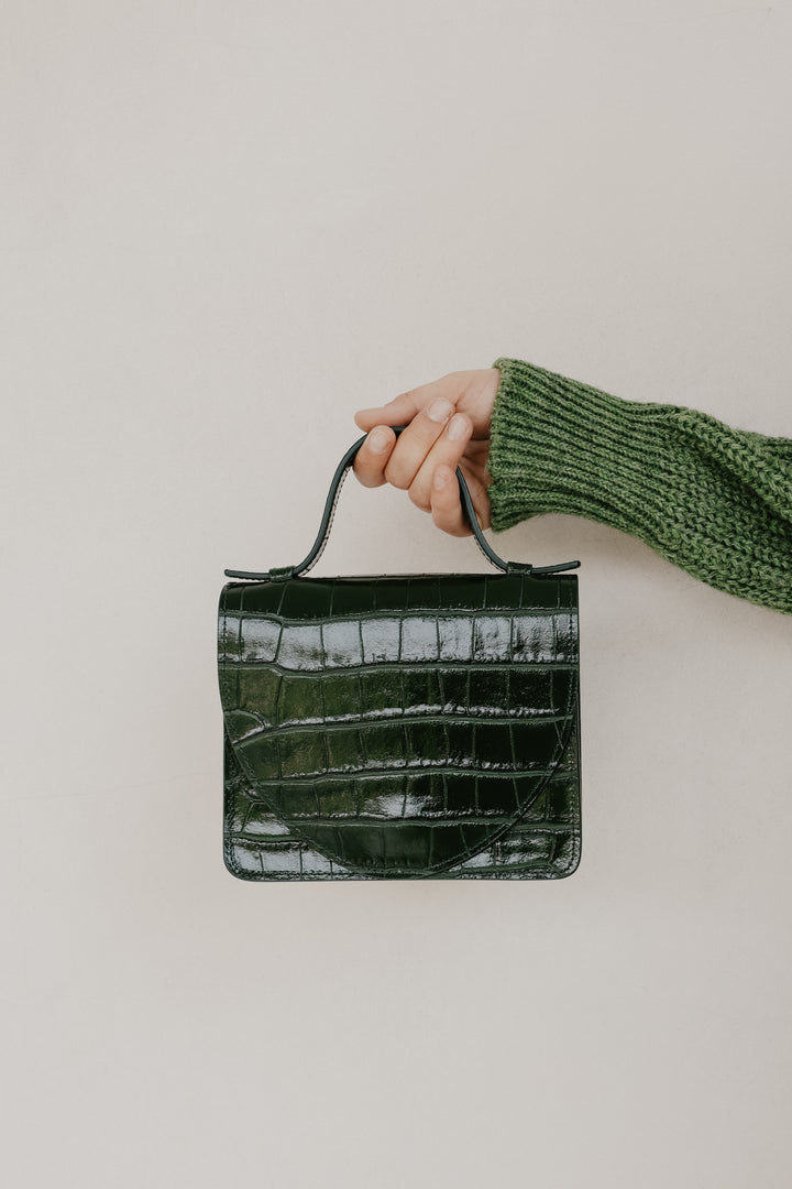 Micro Briefcase | Forest Croco