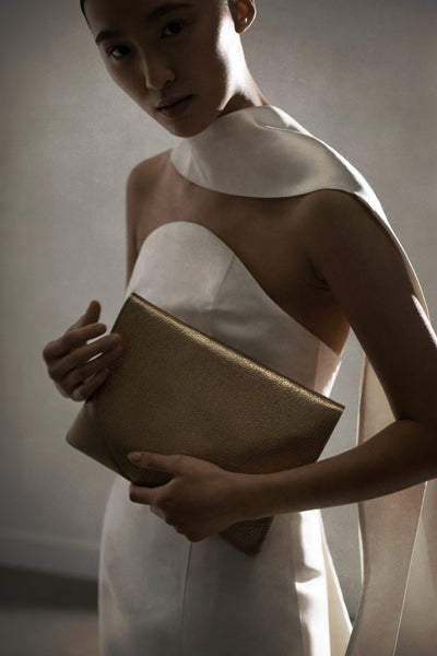 Bridal Collection | Medium Envelope Soft Gold Structured