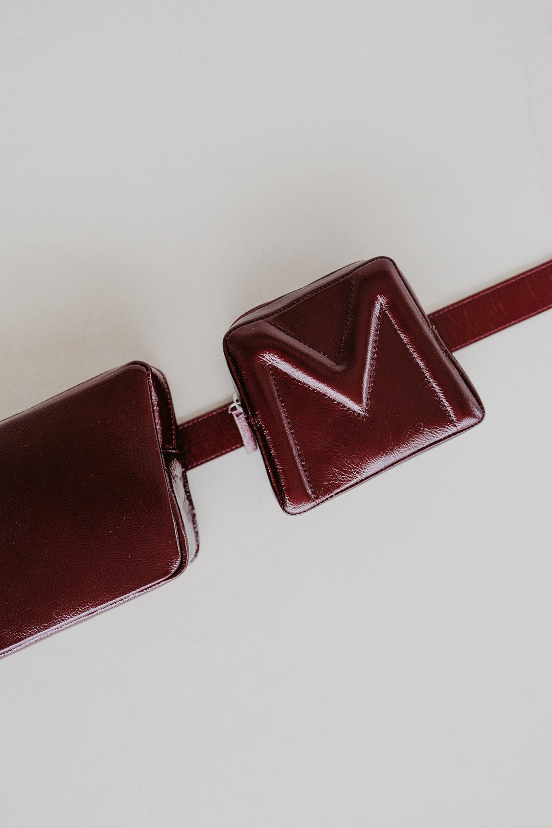 Belt Bag: Belt XL Ruby + Trapezium Ruby + Mini M Ruby
