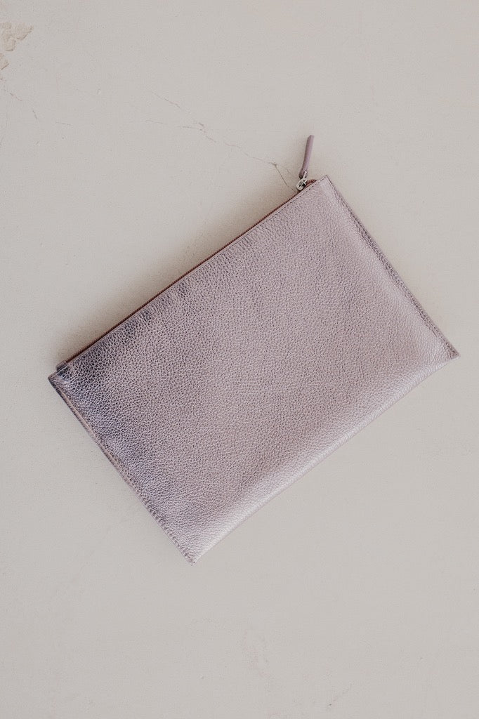 Bridal Collection | Zip Clutch Violet Shimmer