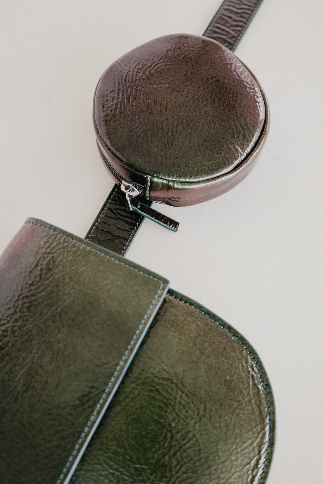 Belt Bag: Belt XL Kiwi Rose Stone + Half Moon Kiwi Rose Stone + Pastille Kiwi Rose Stone