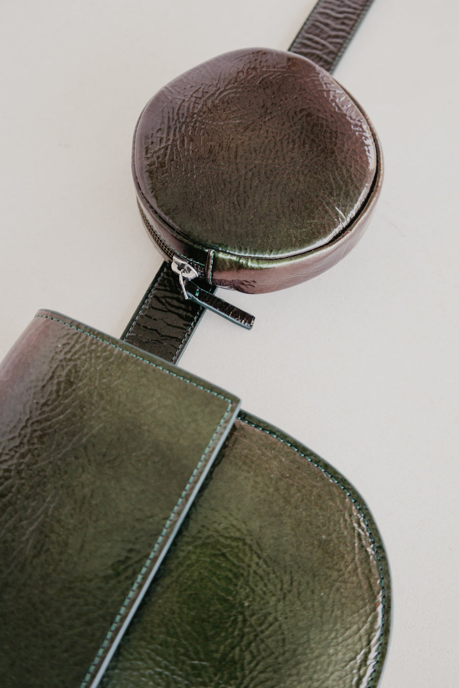 Belt Bag: Belt XL Kiwi Rose Stone + Half Moon Kiwi Rose Stone + Pastille Kiwi Rose Stone