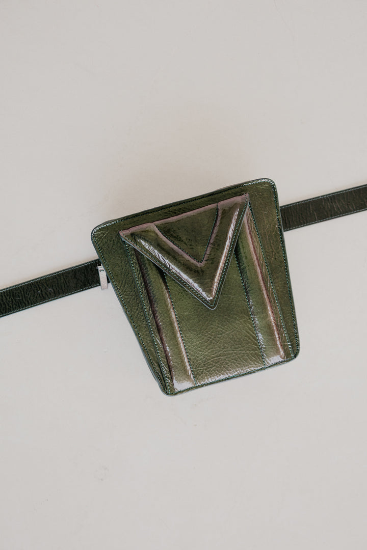 Belt Bag: Belt XL Kiwi Rose Stone + Trapezium M Kiwi Rose Stone