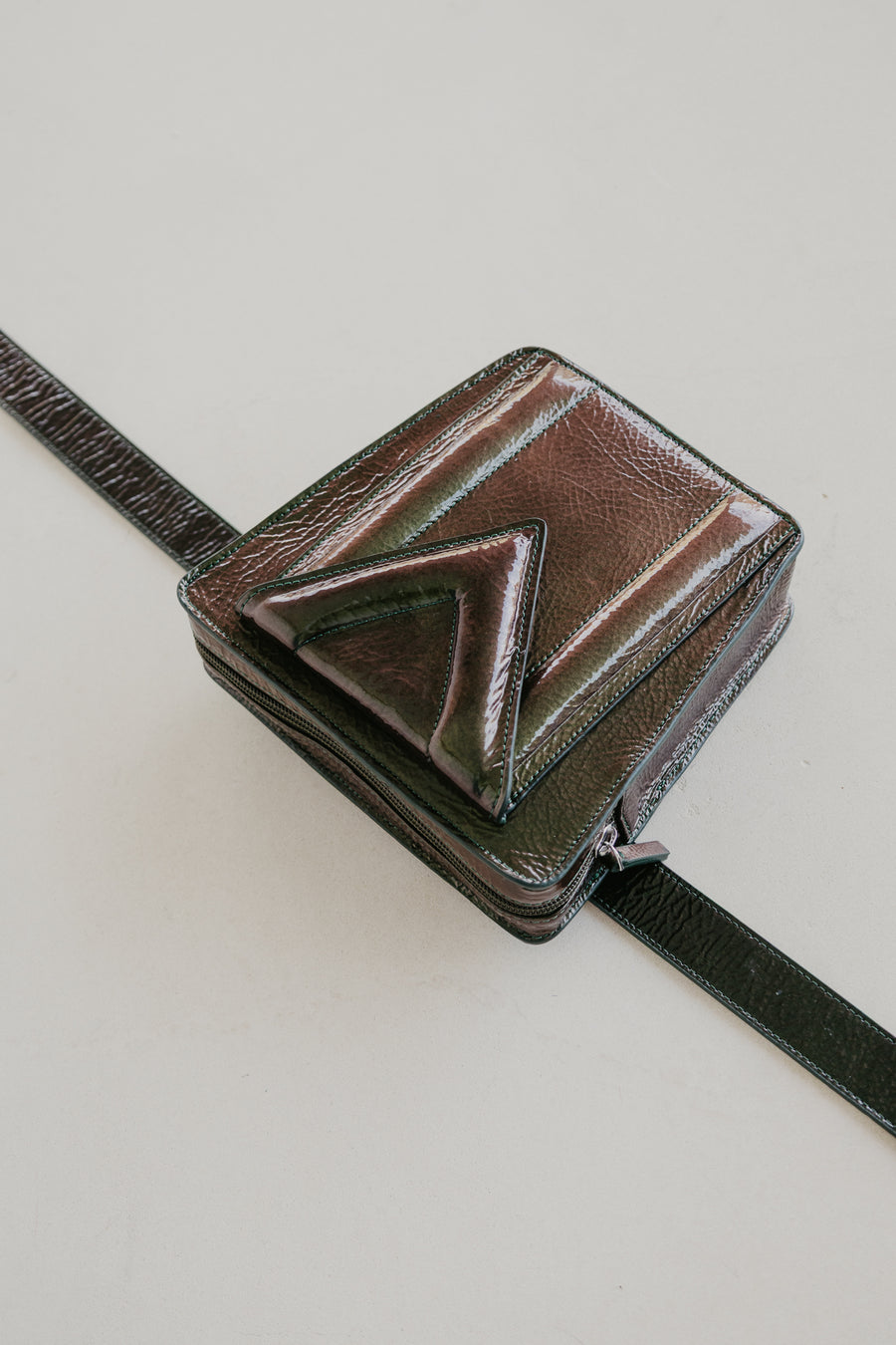 Belt Bag: Belt XL Kiwi Rose Stone + Trapezium M Kiwi Rose Stone