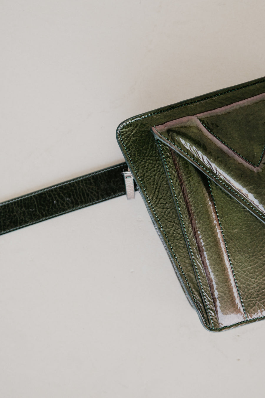 Belt Bag: Belt XL Kiwi Rose Stone + Trapezium M Kiwi Rose Stone