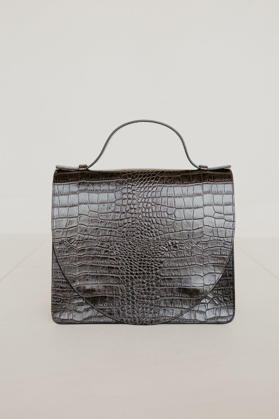 Midi Briefcase 2.0 | Ebony Croco