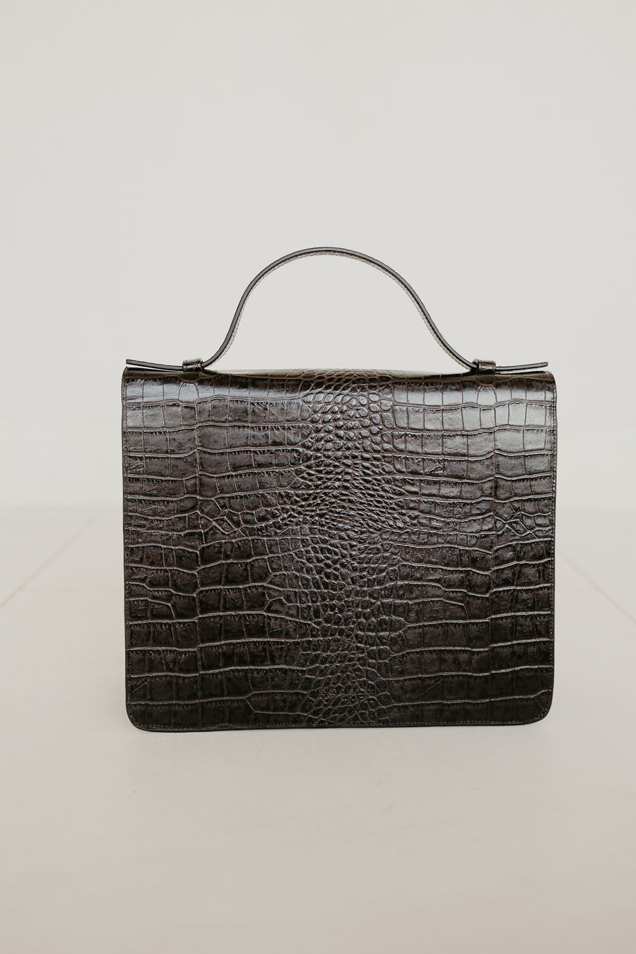 Midi Briefcase 2.0 | Ebony Croco