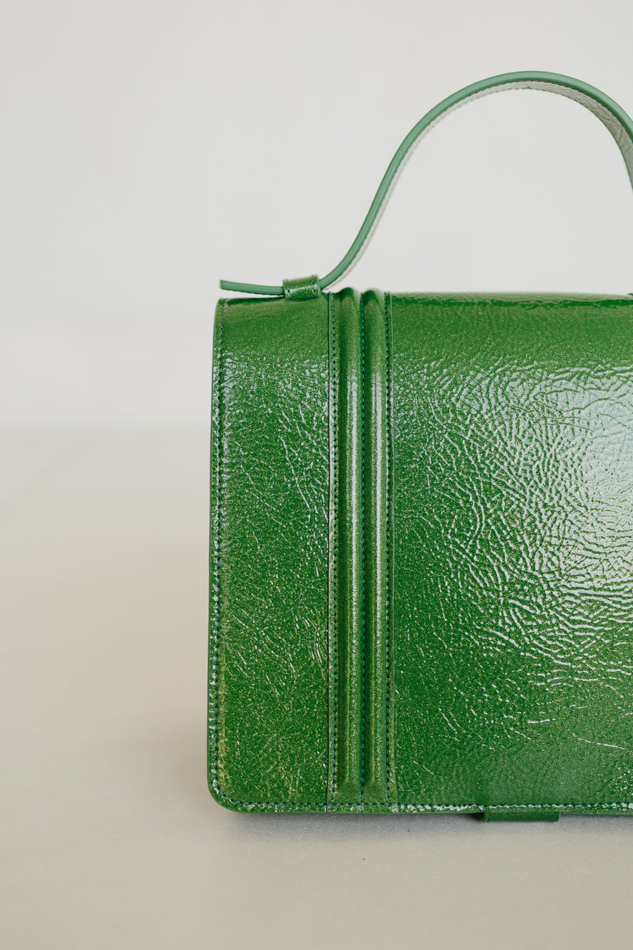 Mini Briefcase Doublé | Grass Stone