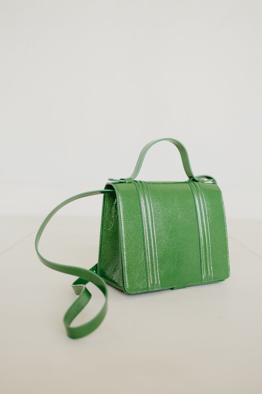 Mini Briefcase Doublé | Grass Stone