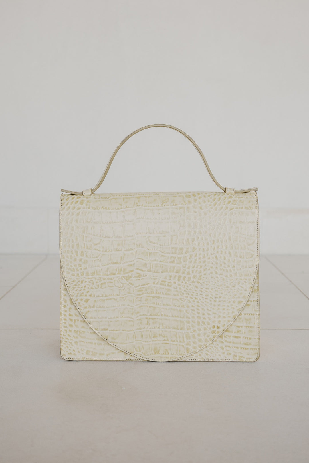 Midi Briefcase 1.0 | Beige Croco
