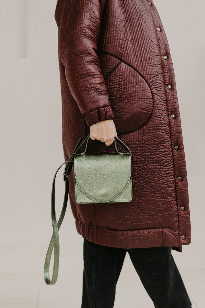Micro Briefcase | Mossgreen Shimmer
