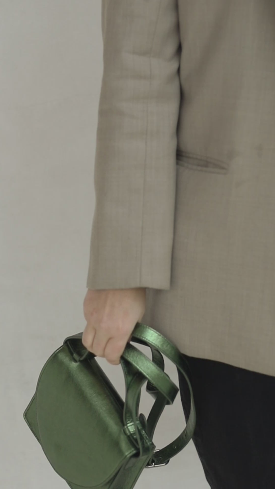 Micro Briefcase | Mossgreen Shimmer