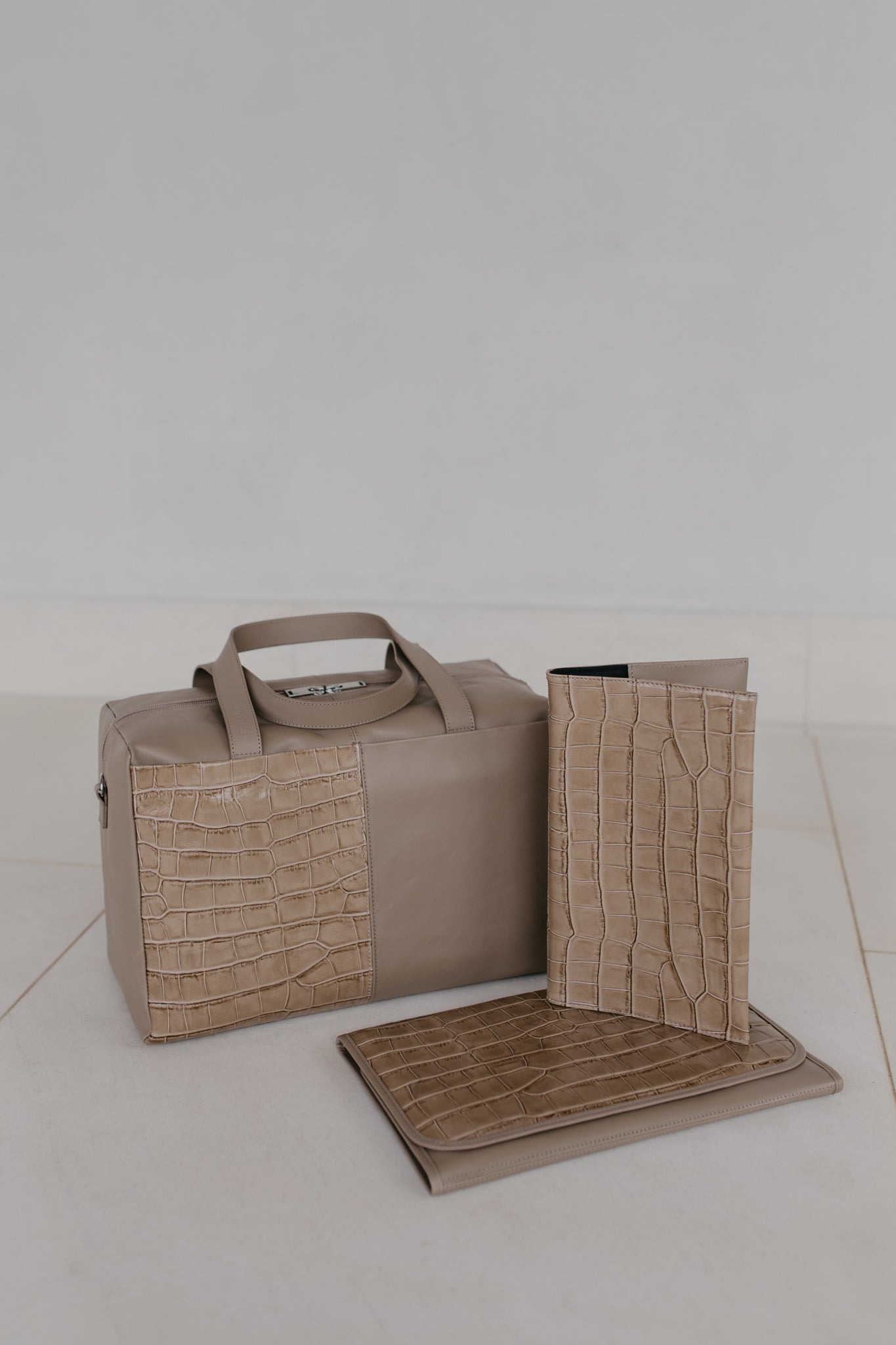 The Mommy Bag | Taupe Croco