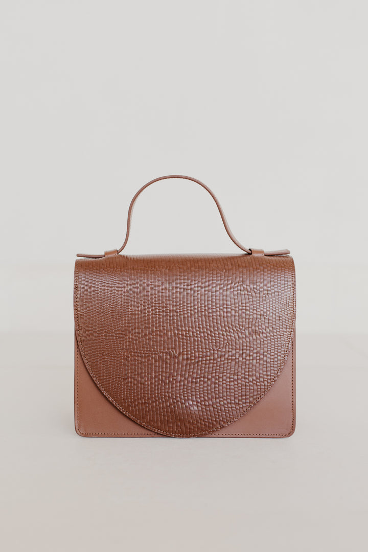 Mini porte-documents | Combi Cognac Snake