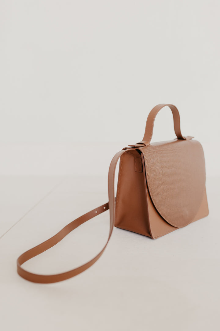 Mini porte-documents | Combi Cognac Snake