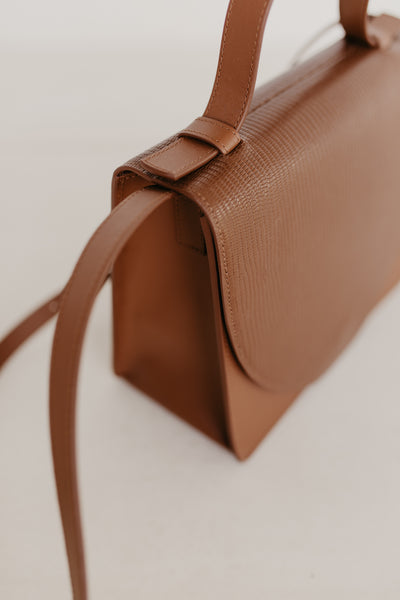 Mini porte-documents | Combi Cognac Snake