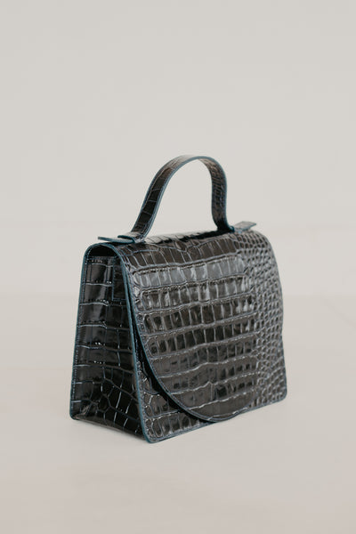 Mini Briefcase | Night Blue Croco