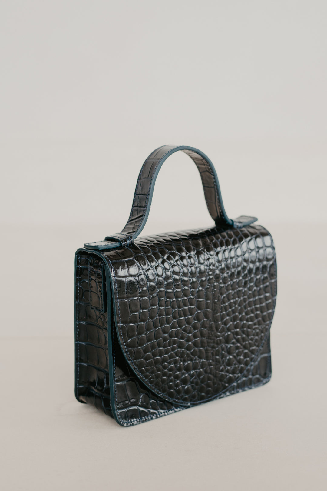 Micro Briefcase | Night Blue Croco