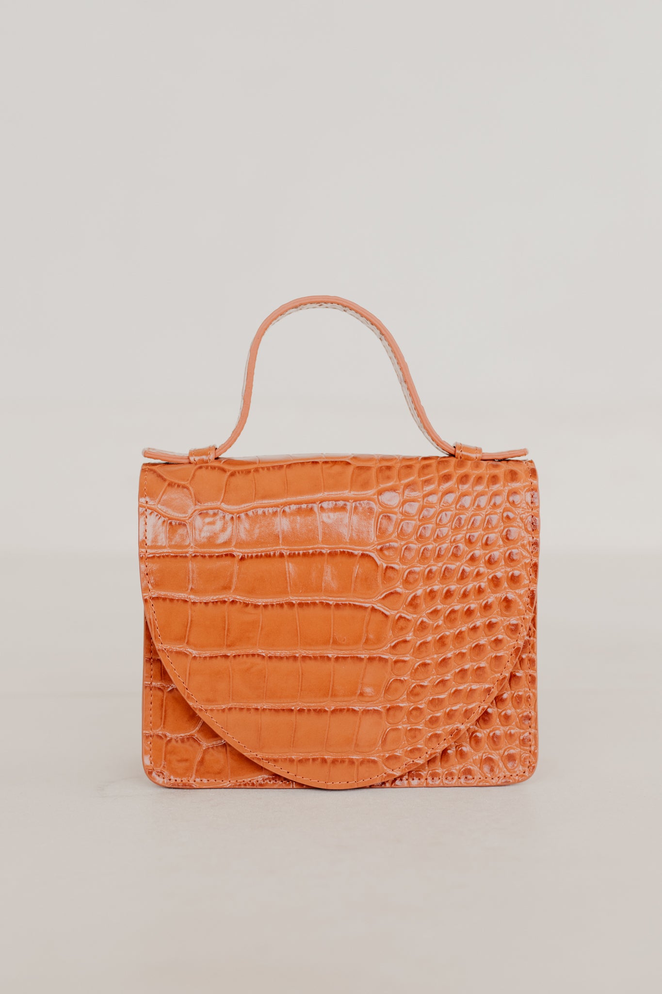 Micro Briefcase | Orange Croco