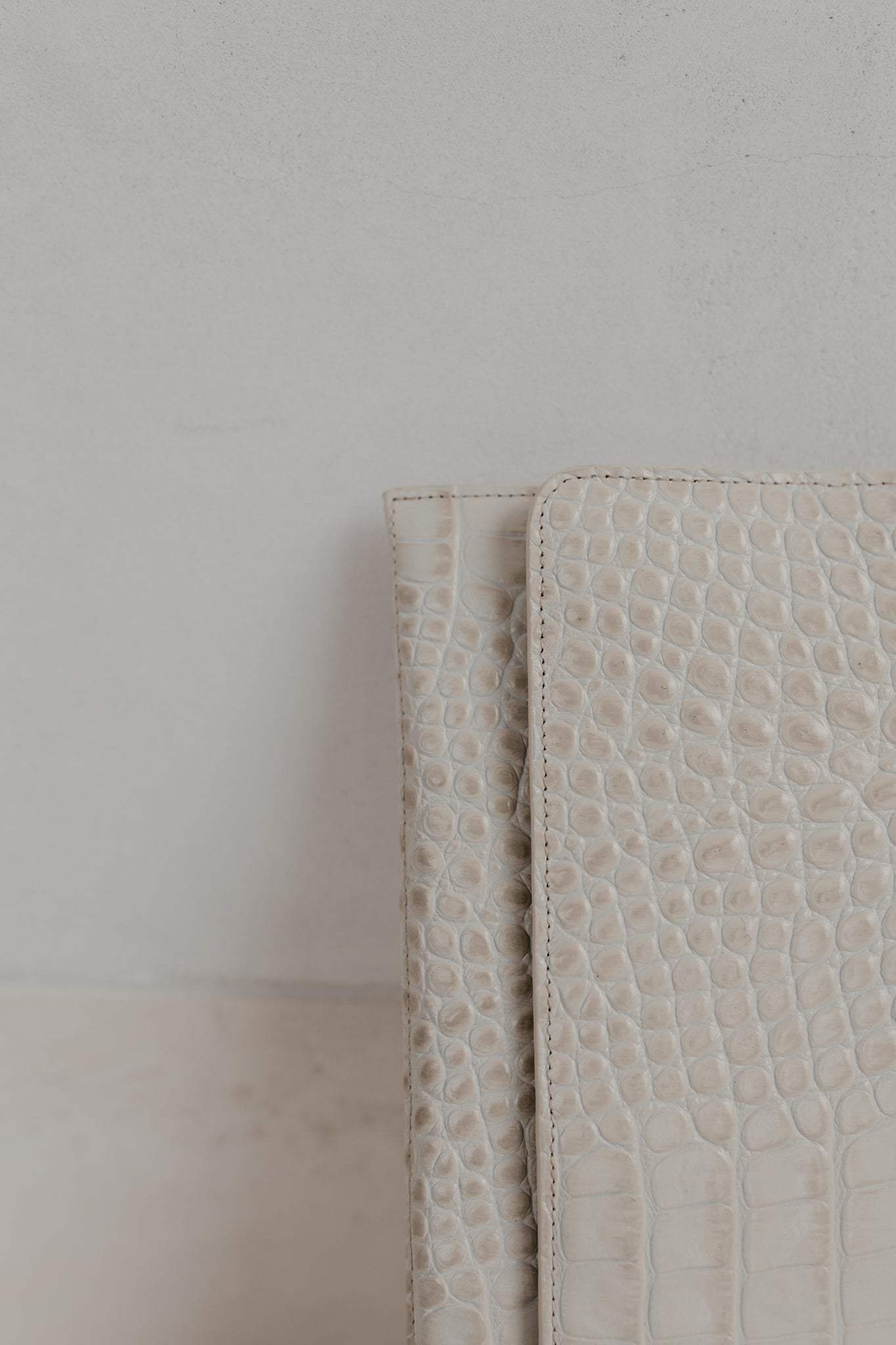 Bridal Collection | Pochette pliée Croco blanc