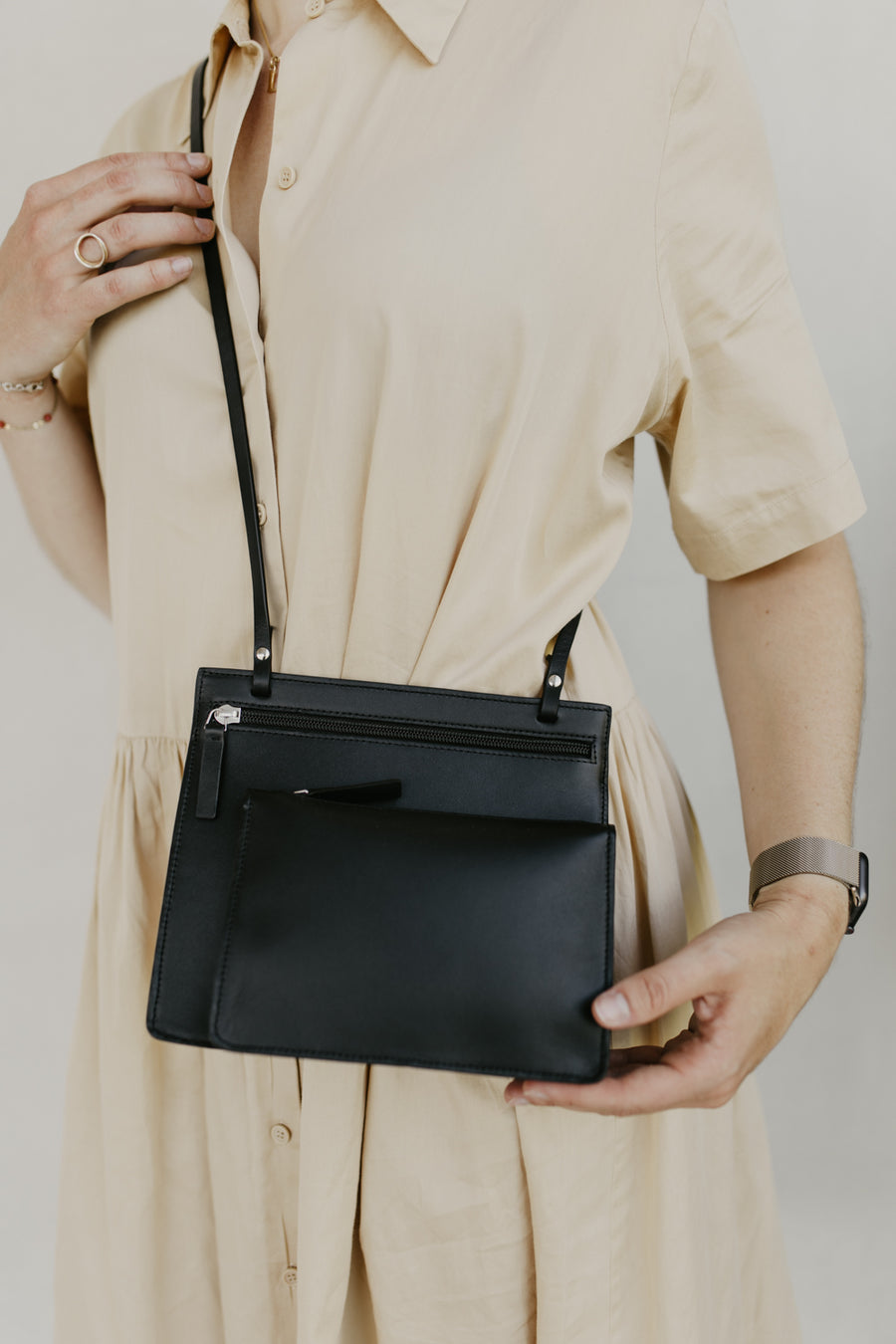 Pochette double | Noir pur