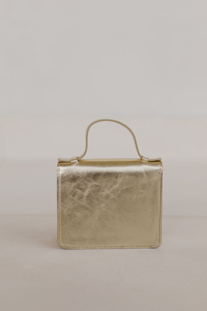 Micro Briefcase | Gold Metallic