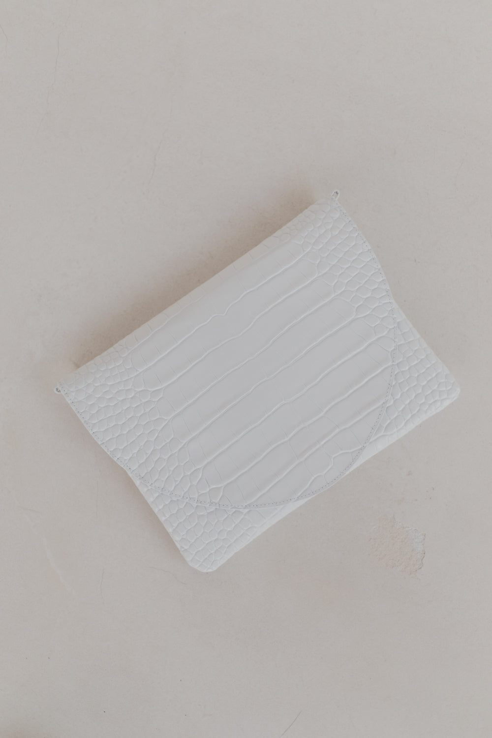 Bridal Collection | Medium Enveloppe Very White Croco