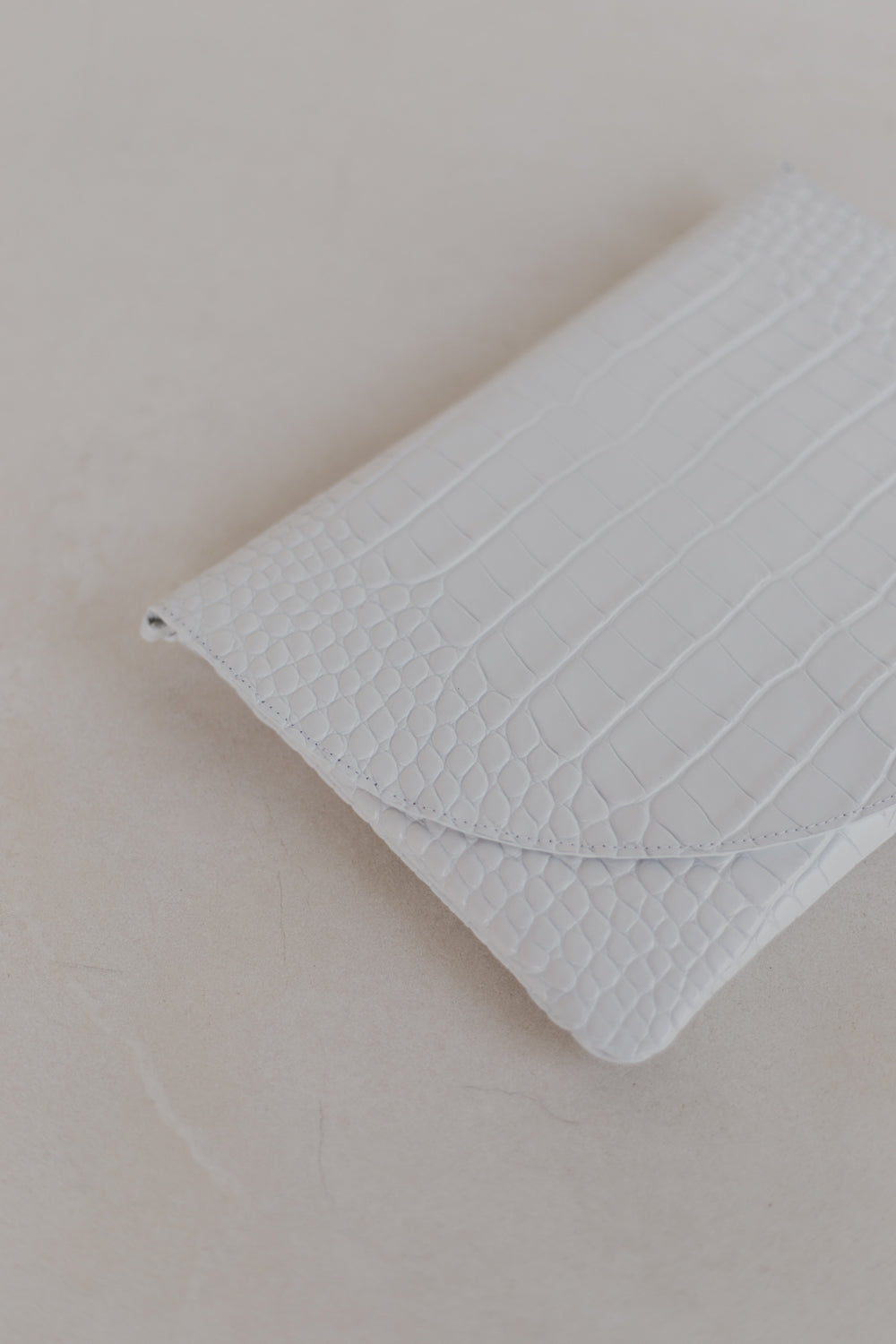 Bridal Collection | Medium Enveloppe Very White Croco