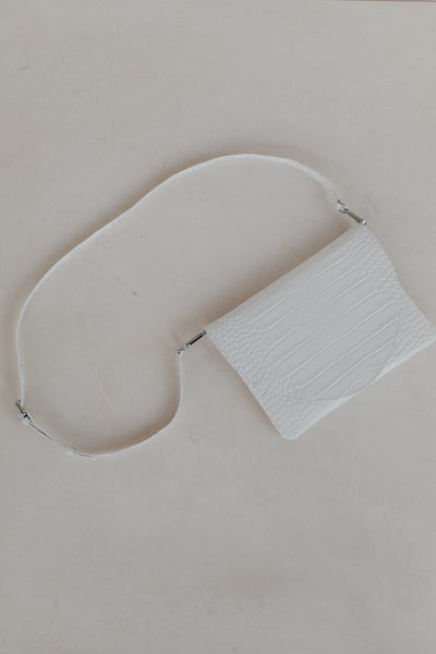 Bridal Collection | Medium Enveloppe Very White Croco