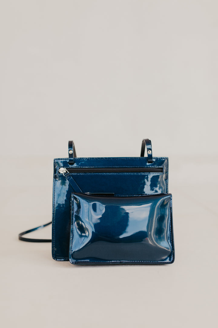 Pochette double | Bleu nuit Laqué