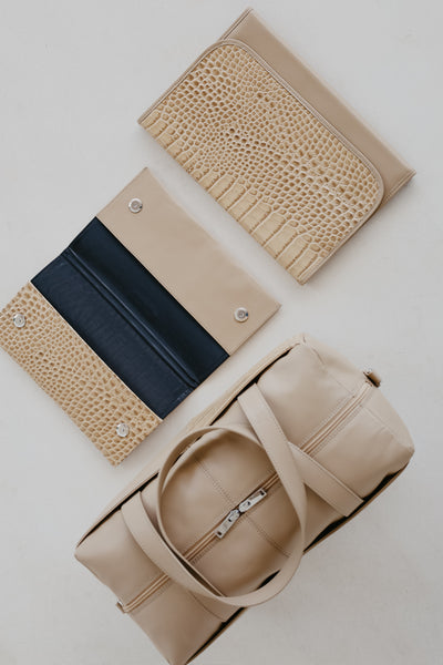 The Mommy Bag | Beige / Noisette Croco