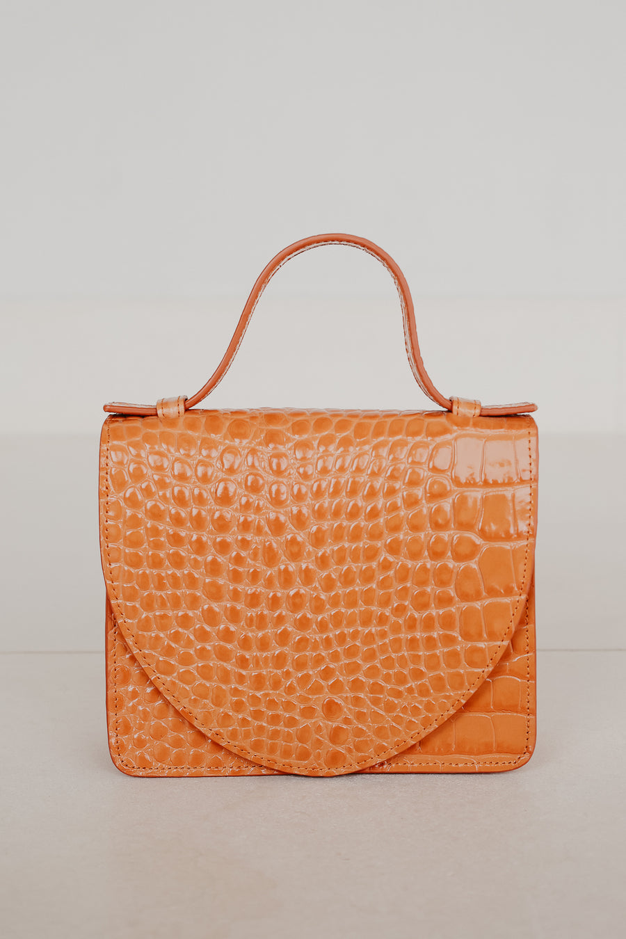 Micro Briefcase | Orange Croco