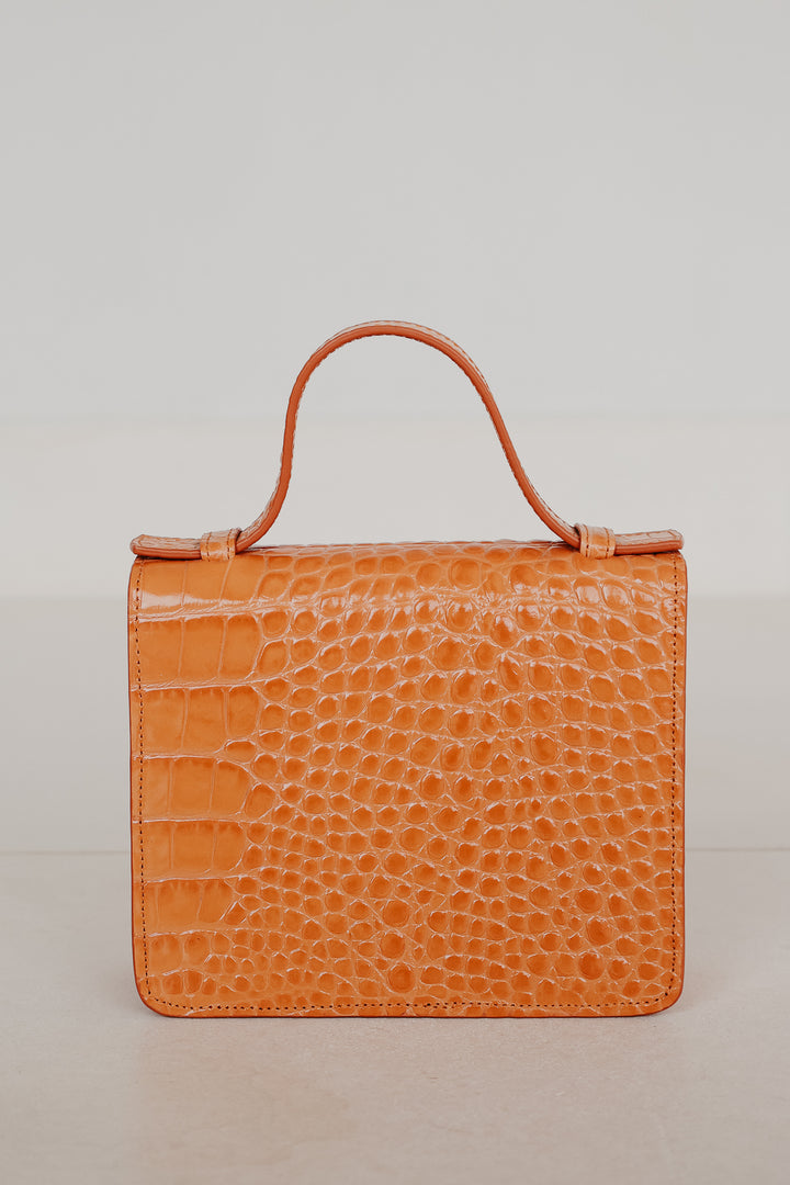 Micro Briefcase | Orange Croco