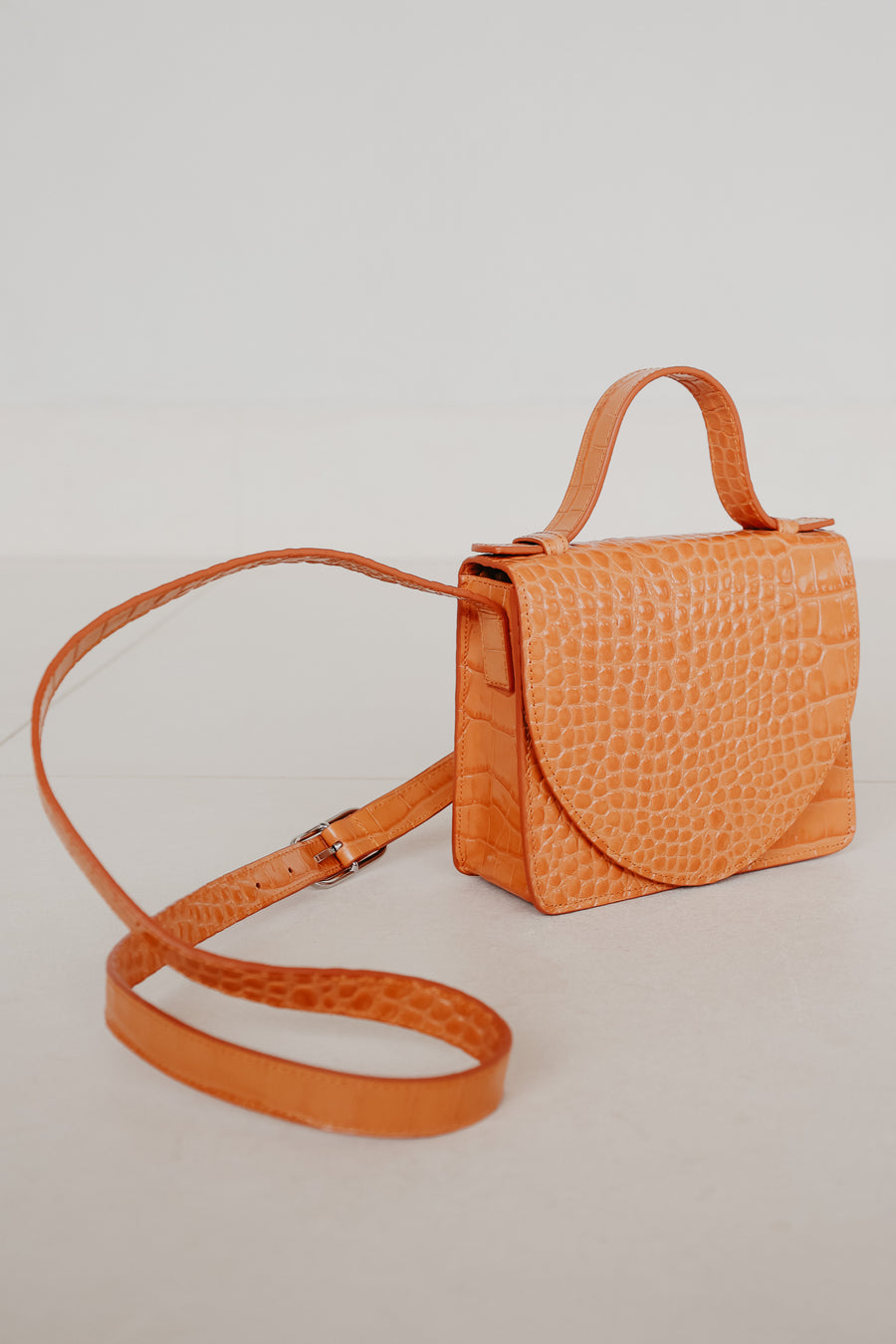 Micro Briefcase | Orange Croco