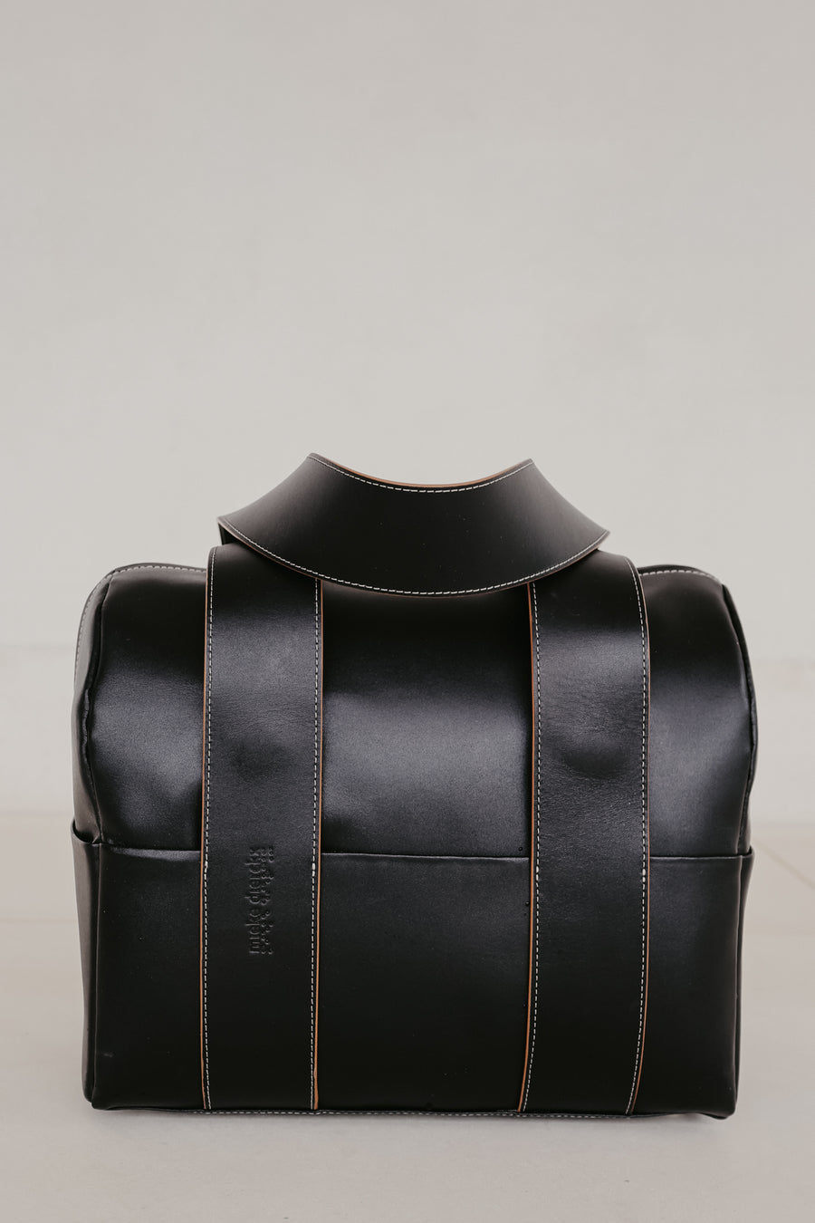 Mini Bowling Bag | Stitched Tricolor Black