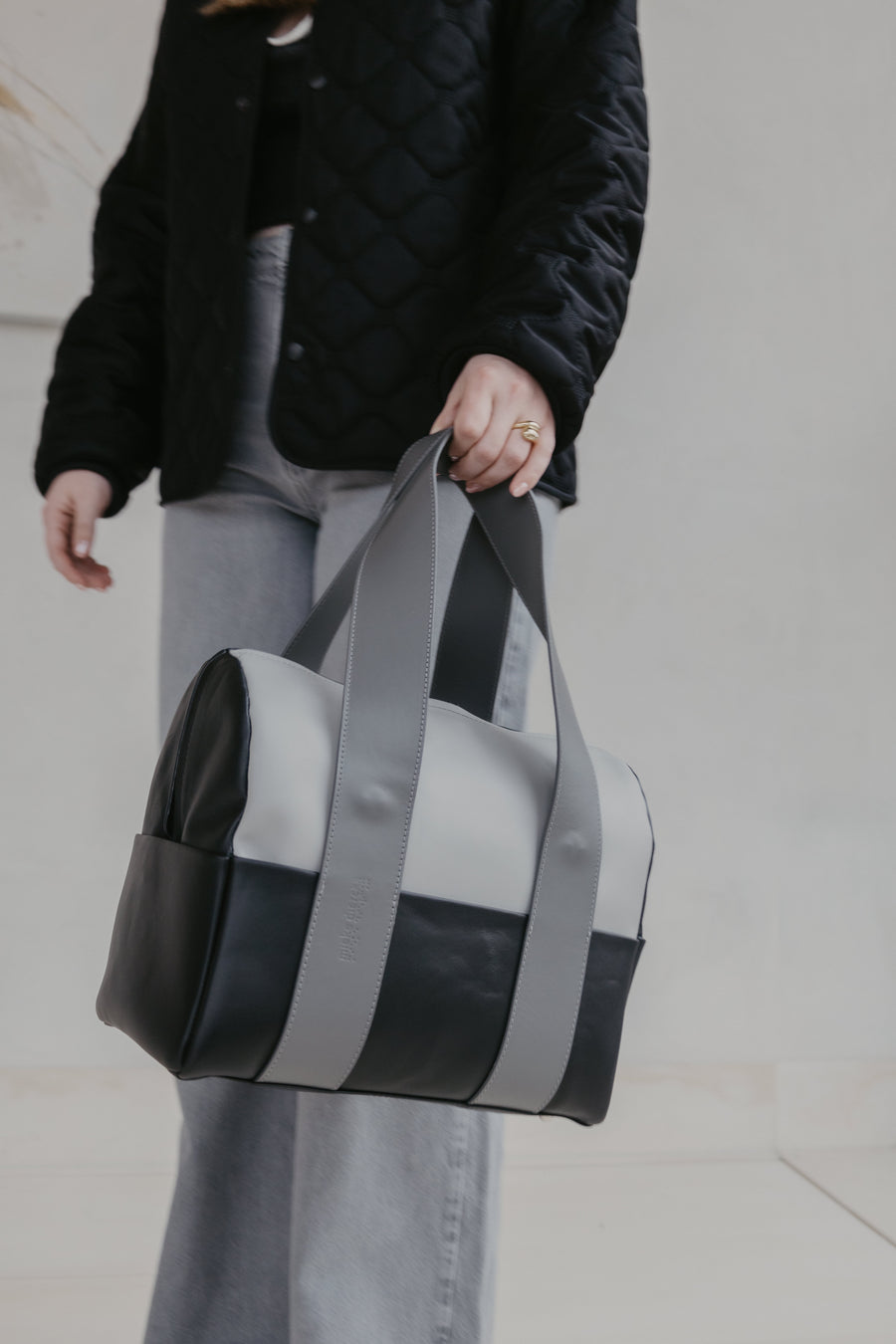 Mini Bowling Bag | Tricolor Grey