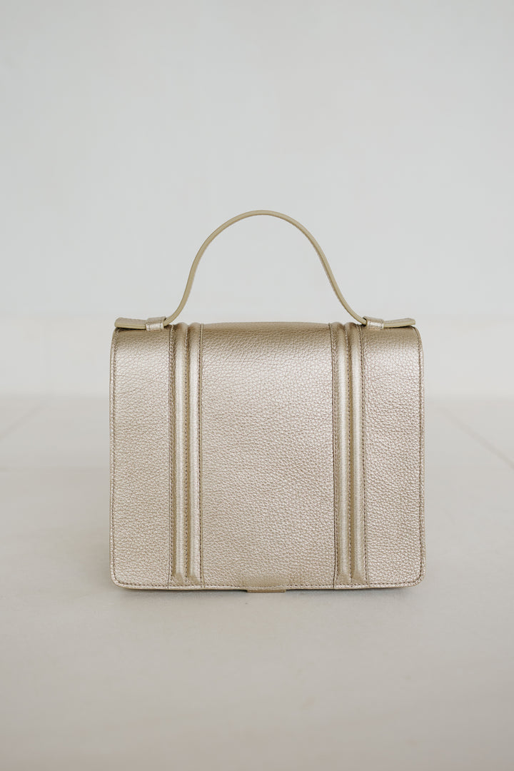Mini Briefcase Doublé | Soft Gold Structured