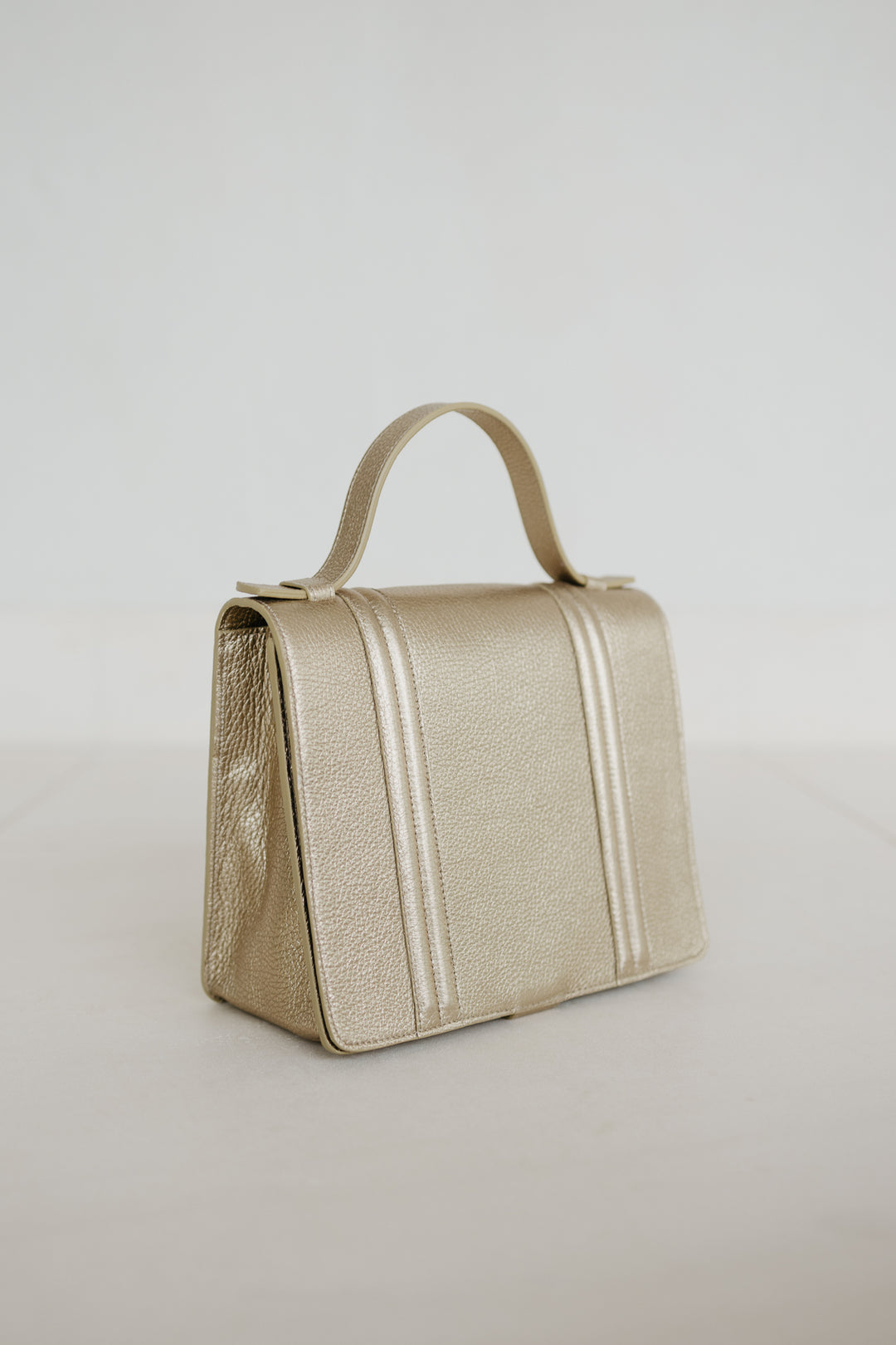 Mini Briefcase Doublé | Soft Gold Structured